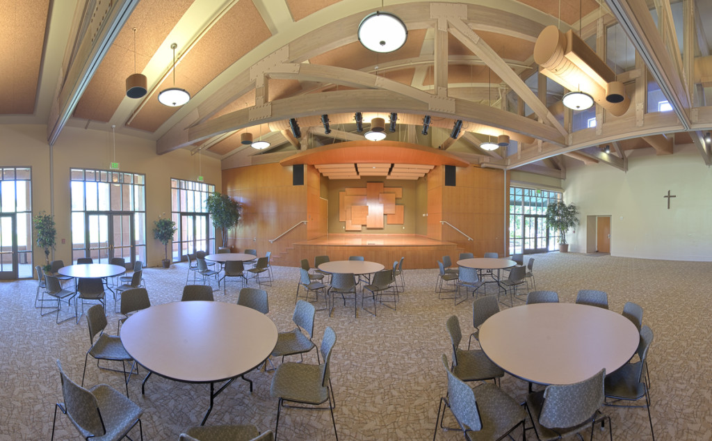 The community room of St Maximilian Kolbe Catholic church in Westlake Village, Calif.?, designed by Mark Di Cecco, is photographed Thursday, May 5, 2010.(Photo by Daniel Wharmby/Daniel Wharmby Photography)
